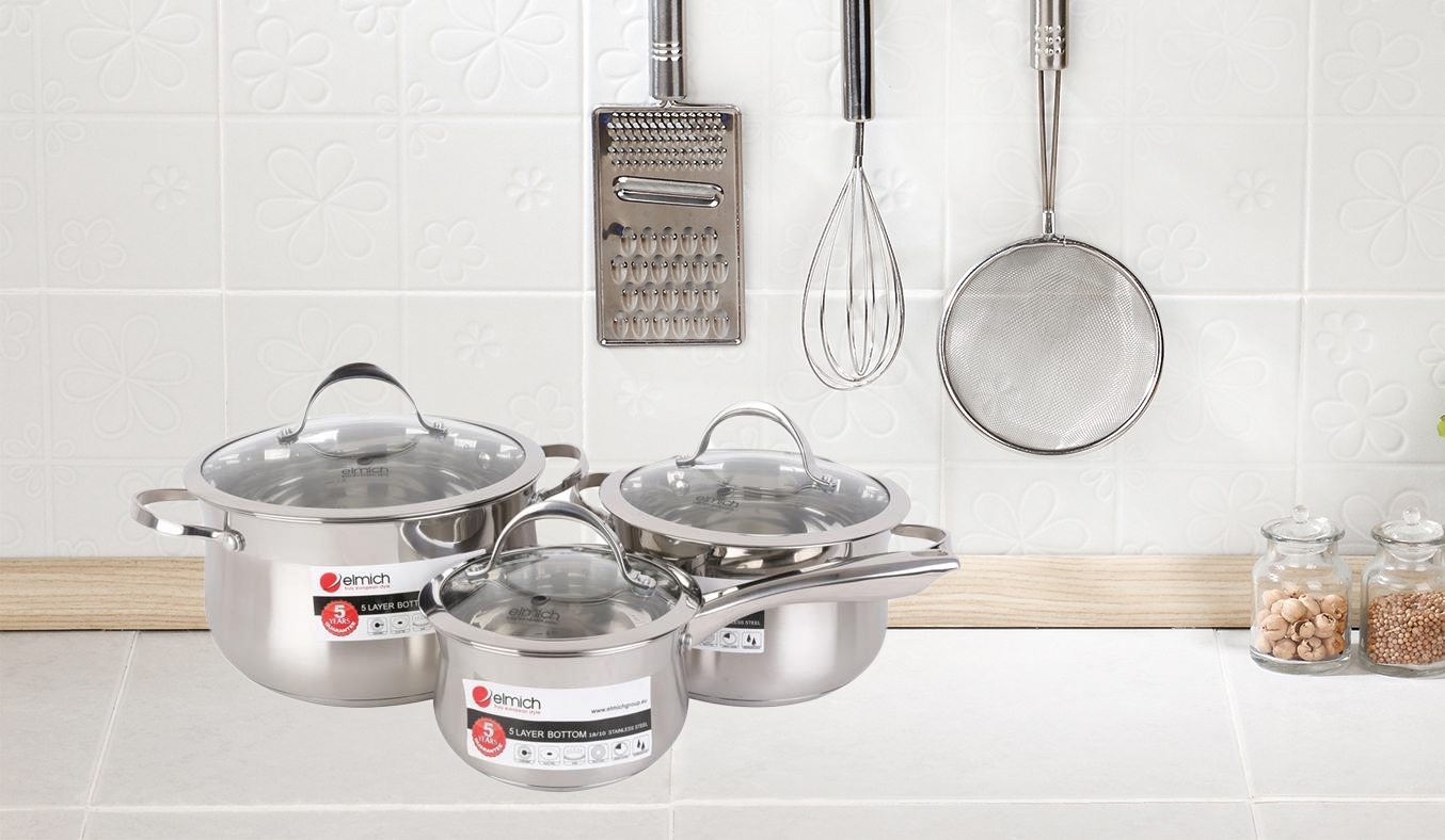 Bộ 4 nồi inox Elmich 304