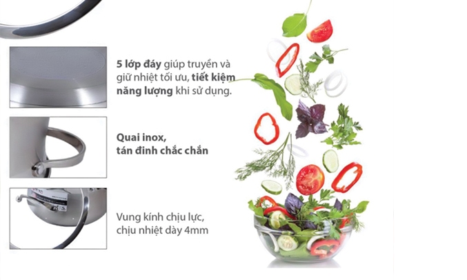 Bộ Nồi Inox Elmich 304 EL0124 gồm 3 kích cỡ khác nhau tiện lợi sử dụng.