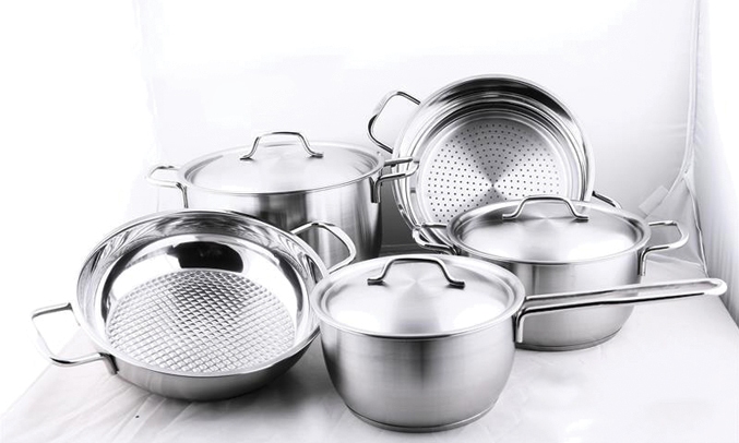 Bộ 5 nồi Fivestar 3 đáy FS08C3 màu trắng đa năng