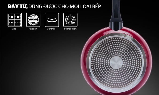 Chảo Sunhouse SFP24B chảo dùng được nhiều loại bếp