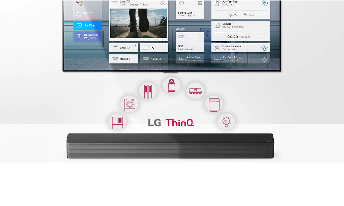 Loa soundbar LG SNH5.DVNMLLK - TV và loa trở thanh trung tâm điều khiển