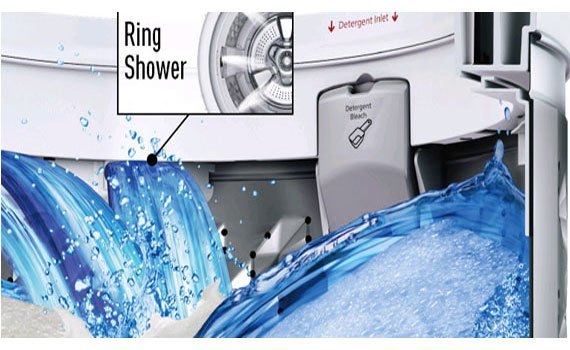 Máy giặt Panasonic NA-F90A1WRV với mâm giặt tạo sóng 2 chiều, đánh bay mọi vết bẩn