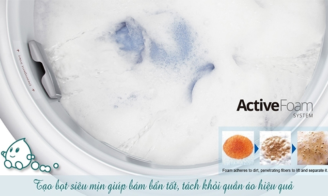 Máy giặt Panasonic NA-F90X1LRV 9 kg tẩy sạch vết bẩn