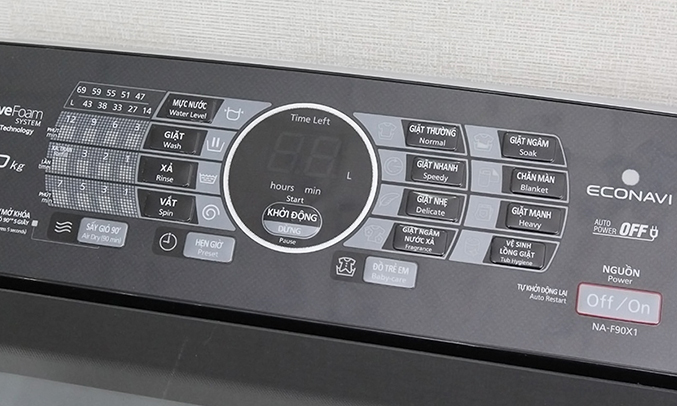 Máy giặt Panasonic NA-F90X1LRV 9 kg nhiều chương trình giặt