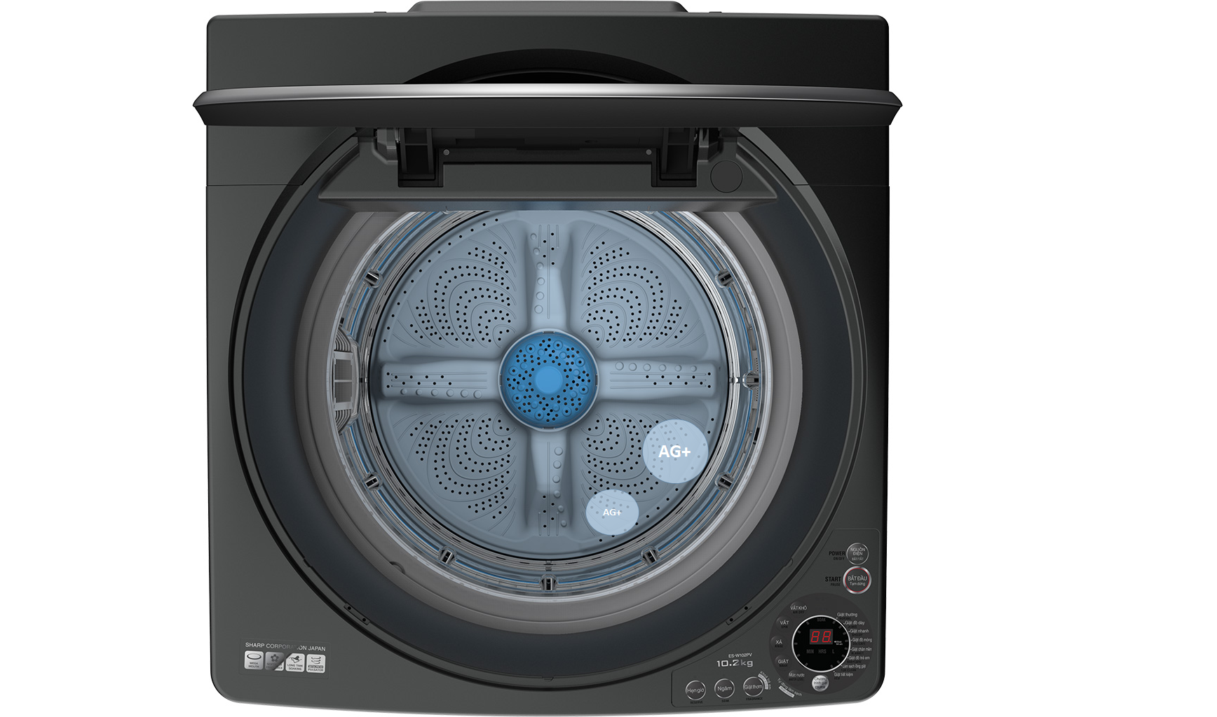 Máy giặt Sharp 10.2 kg ES-W102PV-H - Mâm giặt Ag+