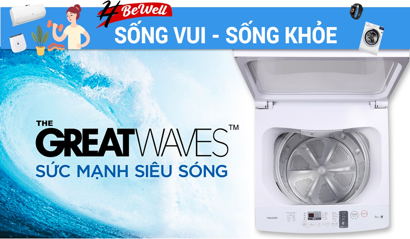 Máy giặt Toshiba 7 Kg AW-K800AV(WW) - Thiết kế tinh tế, đơn giản, hiện đại
