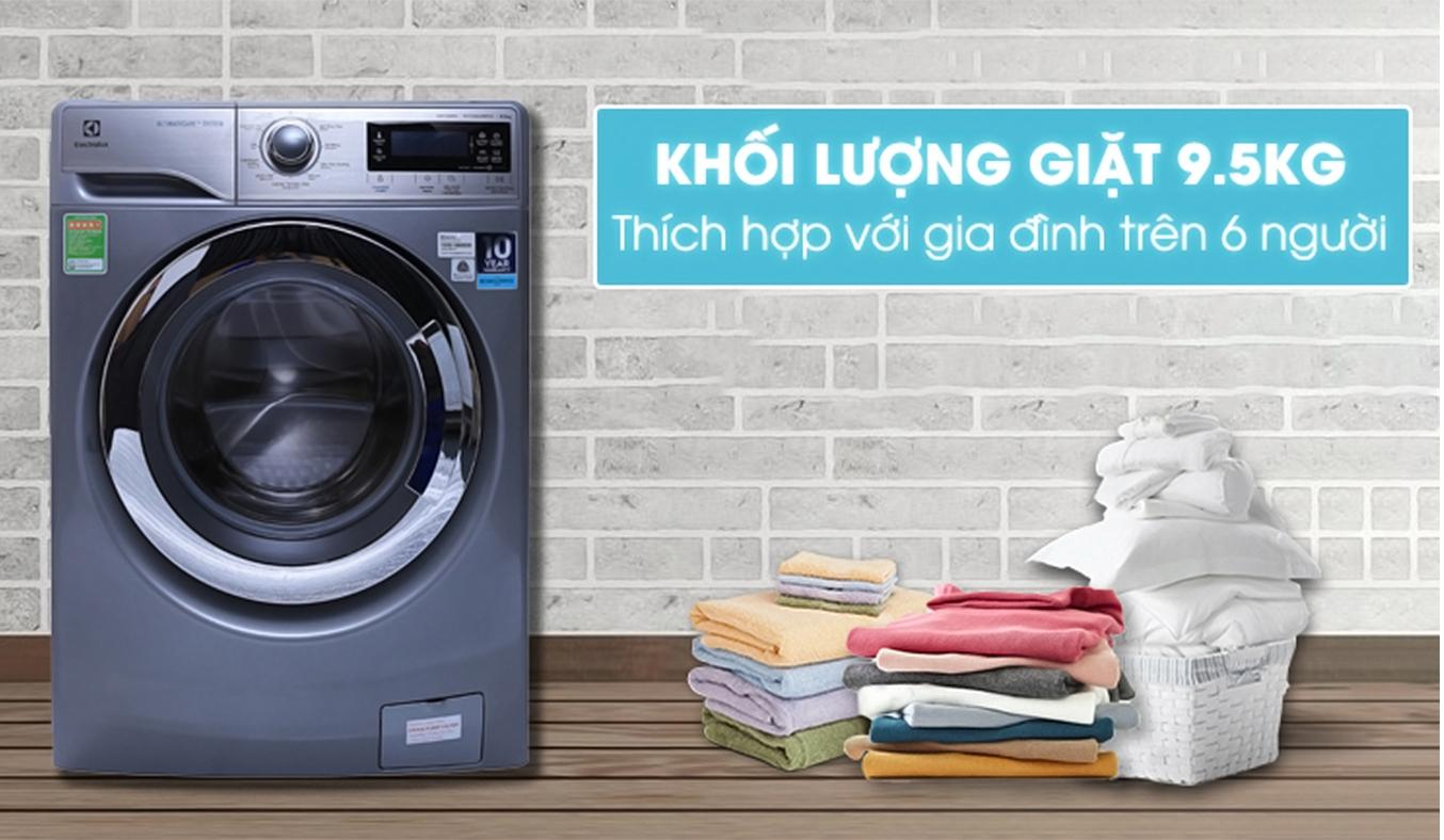 Máy giặt Electrolux EWF12935S chứa 9kg quần áo