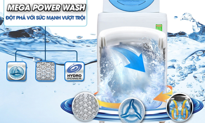 Máy giặt Toshiba AW-G920LV (WB) công nghệ Mega Power