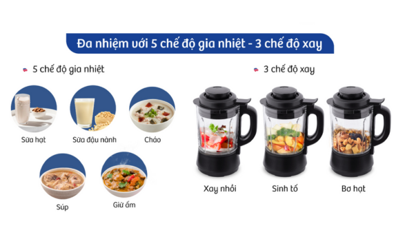 Máy xay nấu đa năng BlueStone BLB-6031 - cối thủy tinh