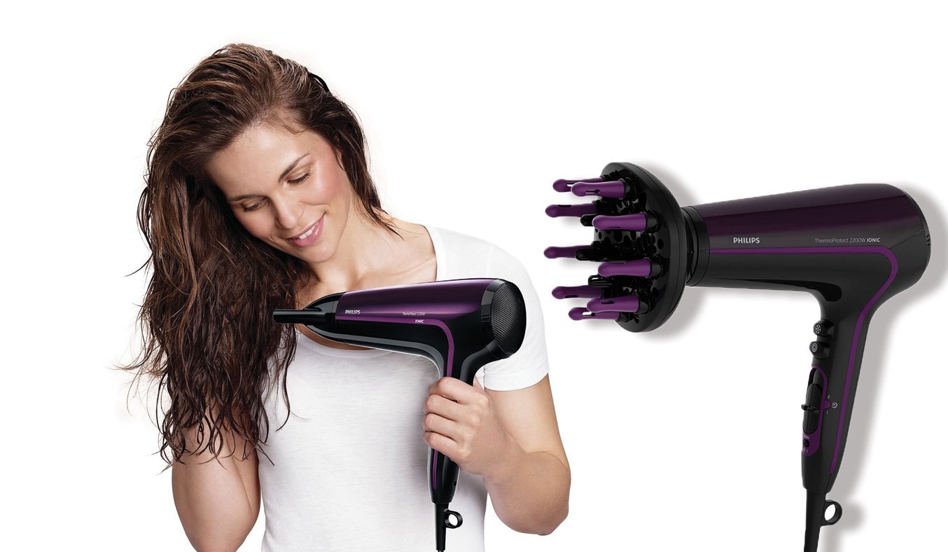 Đầu tán khí của máy giúp giảm xoăn rối tóc hiệu quả