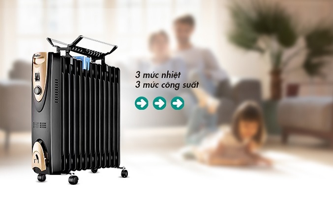 Máy sưởi dầu Saiko CDN-RY2000-13AT - 3 mức công suất