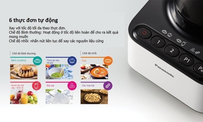 Máy xay sinh tố Panasonic MX-V310KRA - 6 menu tự động