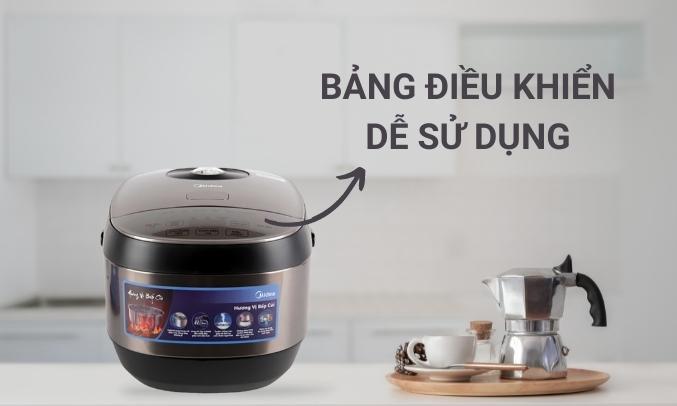 Nồi cơm điện Midea 1.8 lít MB-FS5022 - Bảng điều khiển dễ sử dụng