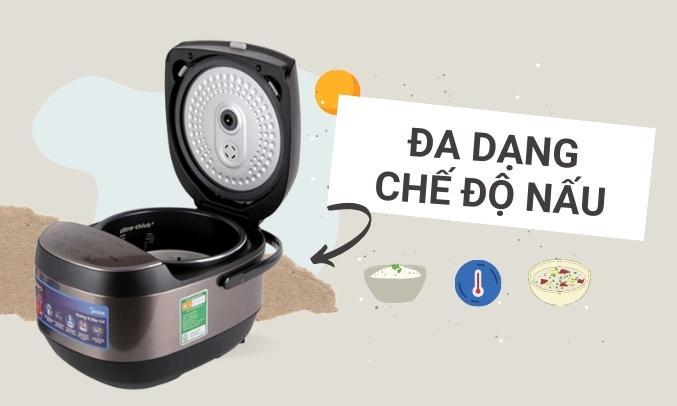 Nồi cơm điện Midea 1.8 lít MB-FS5022 - Chế độ nấu