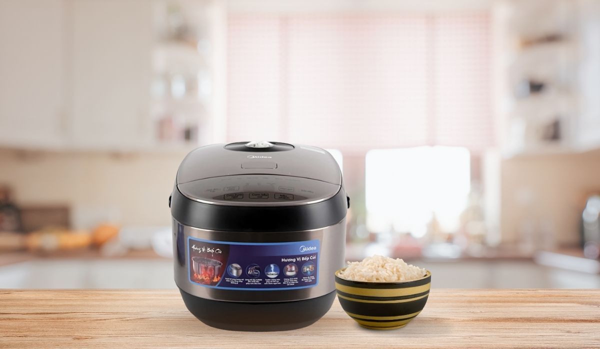 Nồi cơm điện Midea 1.8 lít MB-FS5022 - Thiết kế sang trọng