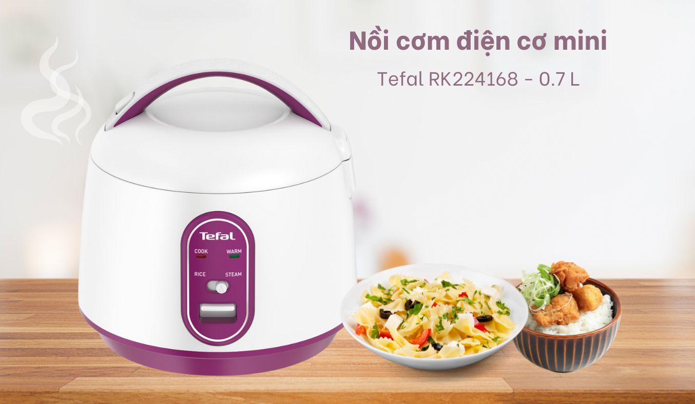 Nồi cơm điện Tefal 0.7 lít RK224168 thiết kế