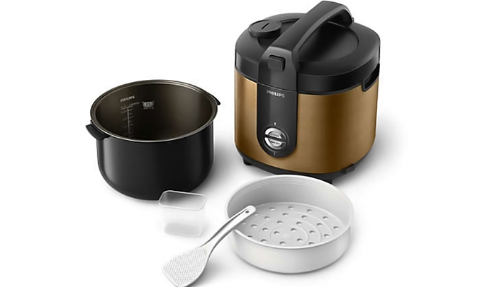 Nồi cơm điện Philips 2 lít HD3128/68 nhiều phụ kiện