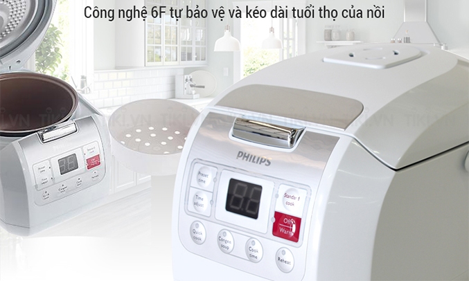 Nồi cơm điện Philips HD3030 nắp thông hơi tiện lợi
