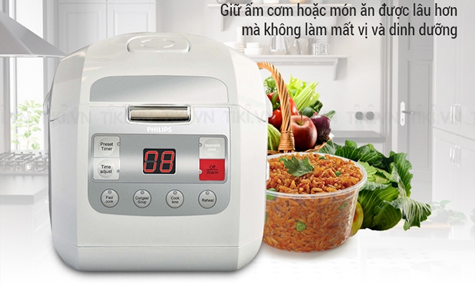 Nồi cơm điện Philips HD3030 chế độ giữ ấm