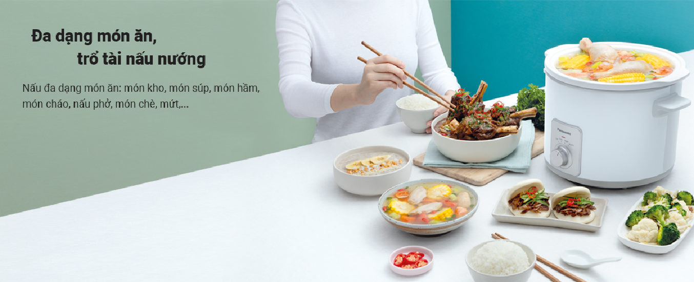 Nồi nấu chậm Panasonic NF-N15SRA - Sang trọng, hiện đại, đa năng