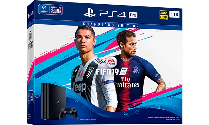 Máy chơi game Sony Playstation 4 Pro + đĩa FIFA19 Champions hiện đại
