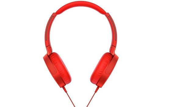 Tai nghe Sony MDRXB550APRCE màu đỏ thiết kế tinh tế, gọn gàng