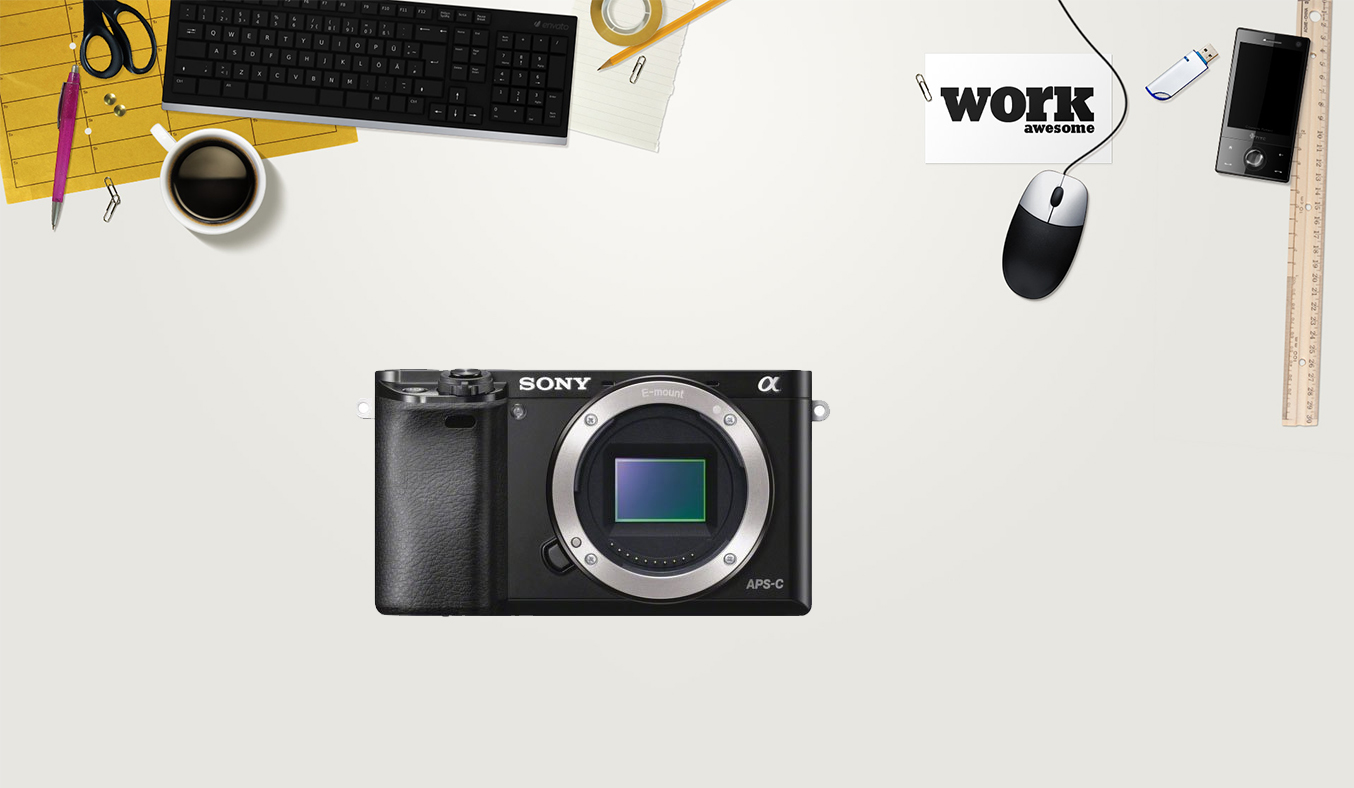 Máy ảnh chuyên nghiệp Sony Alpha 6000 hiện đại, sang trọng