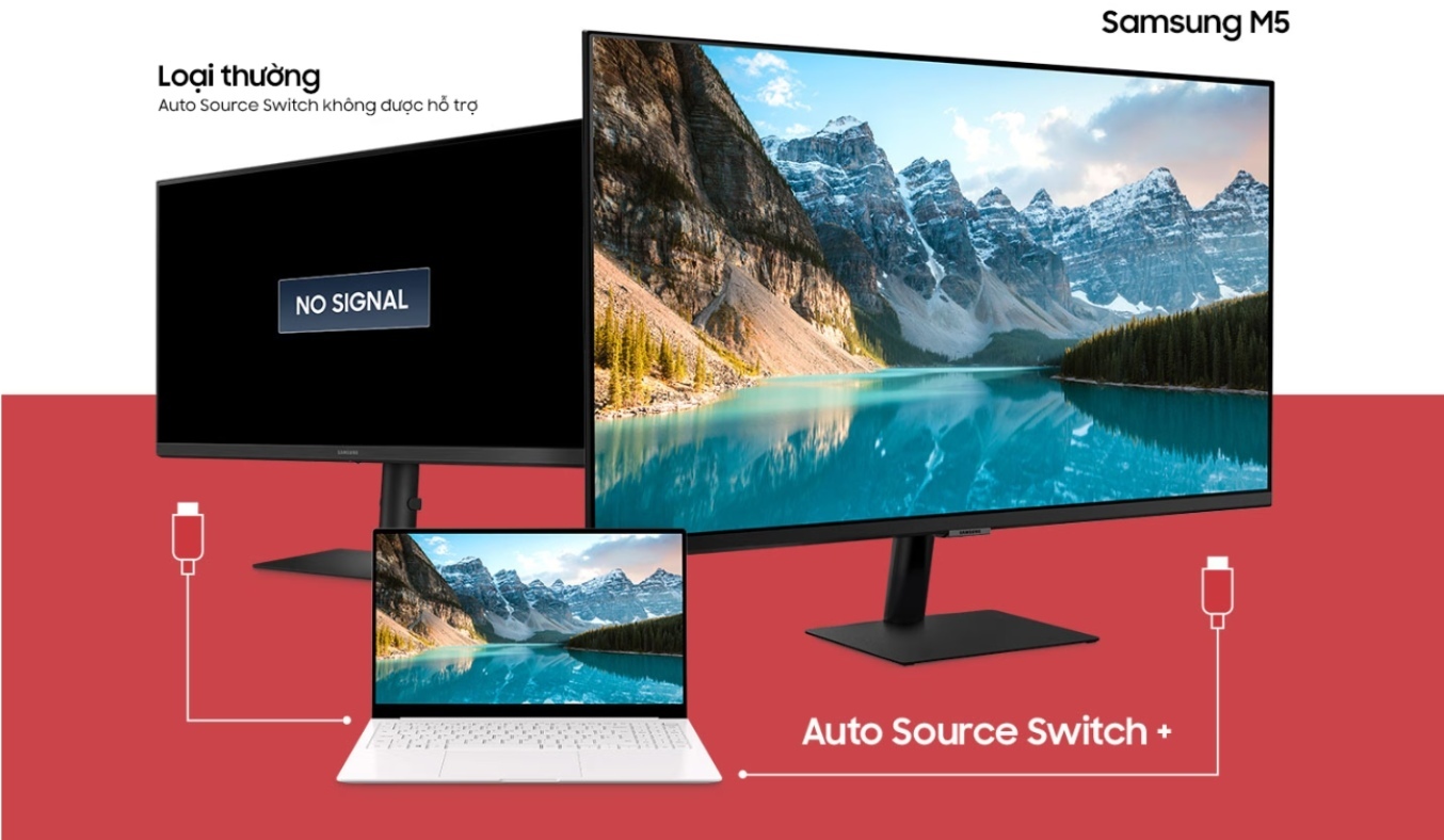 Màn hình vi tính Samsung M5 LS32BM500EEXXV - Kết nối nhanh chóng