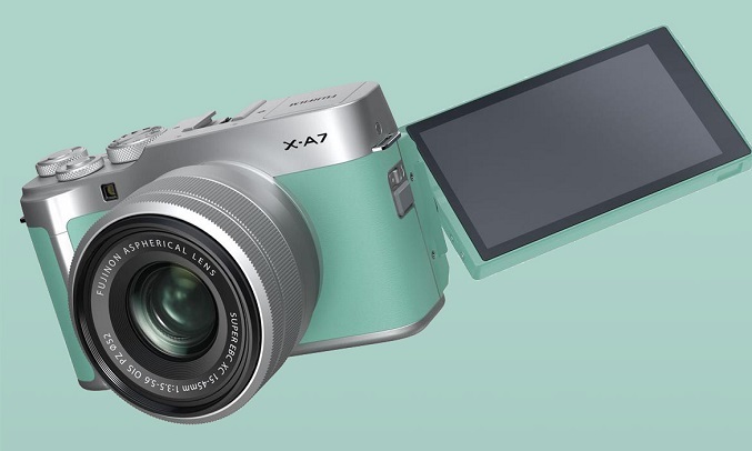Máy ảnh Fujifilm X-A7/XC1545 Xanh bạc hà - Màn hình cảm ứng