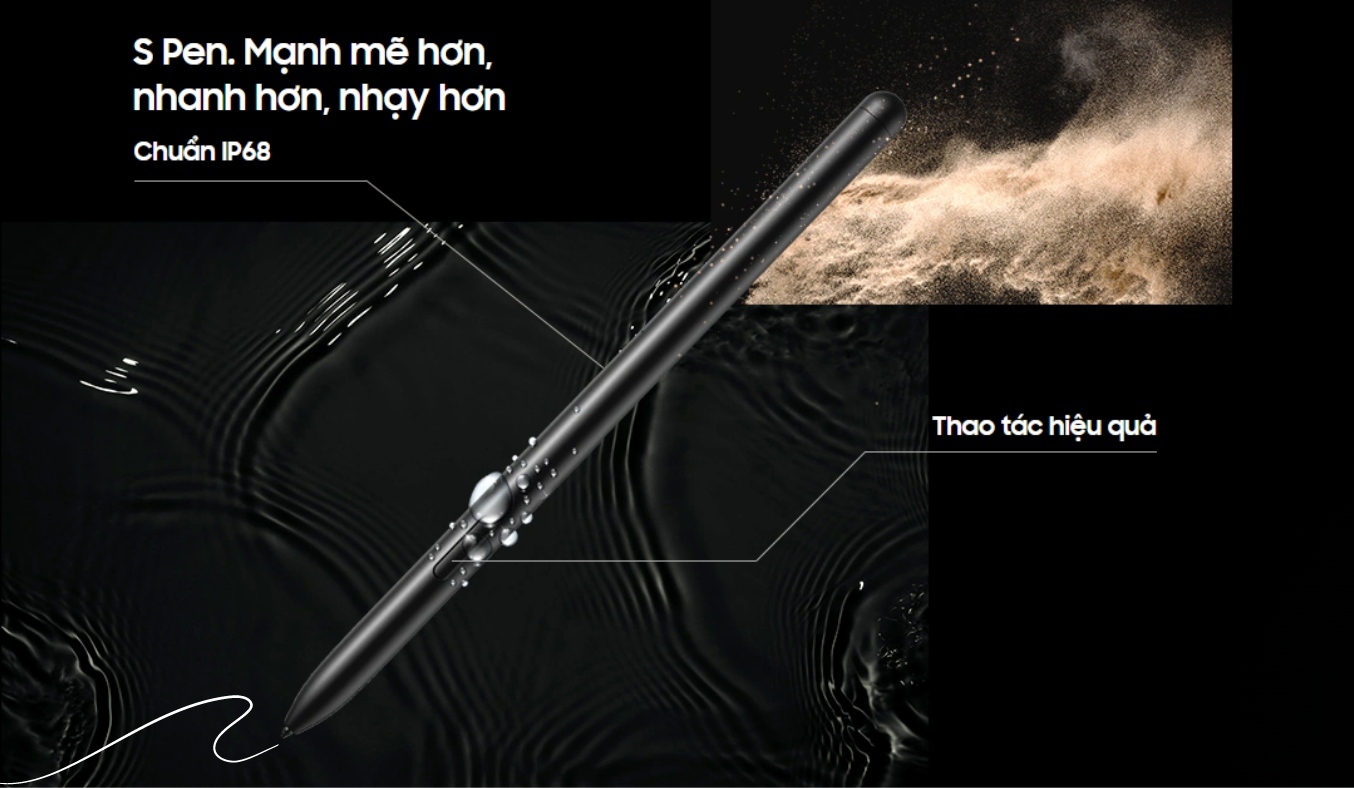 Máy tính bảng Samsung Galaxy Tab S9 - S Pen mạnh hơn, nhanh hơn, nhạy hơn và kháng nước