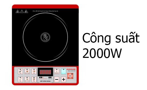 Bếp hồng ngoại Sunhouse SHD6001 công suất 2000W