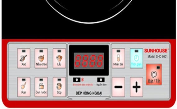 Bếp hồng ngoại SHD6001 có chức năng đa dạng