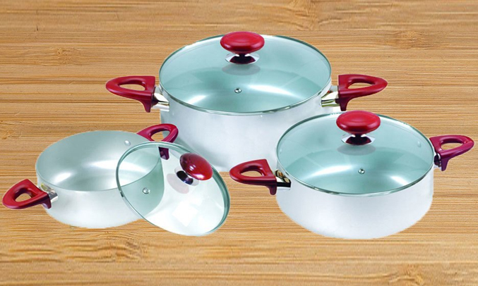 Bộ nồi Anod Sunhouse SH6633-18QT nắp kính trong suốt