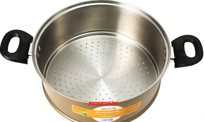 Bộ nồi xửng hấp Goldsun AE14-5208AG-IH(CG) chống dính hiệu quả
