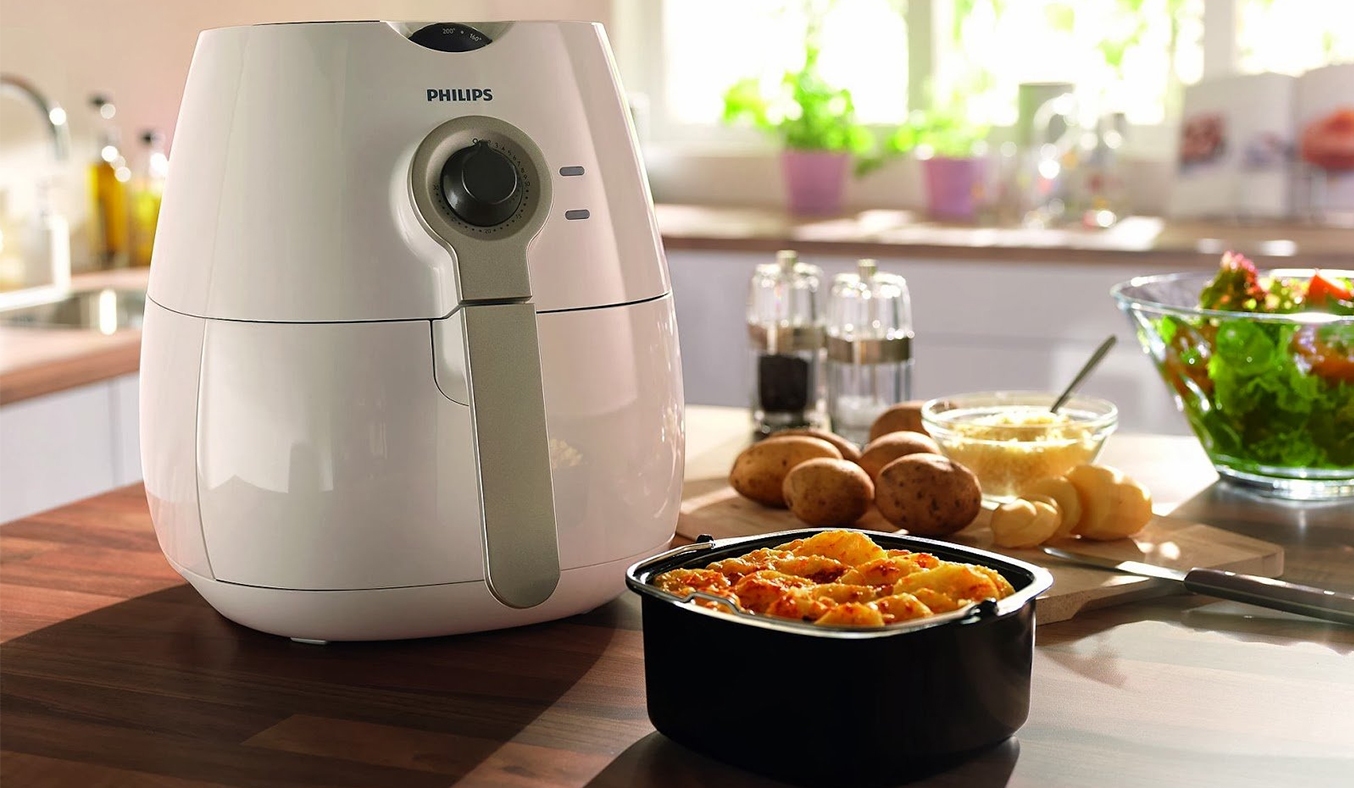 Nồi chiên không dầu Philips 3 lít HD9216 nấu ăn nhanh chóng, an toàn