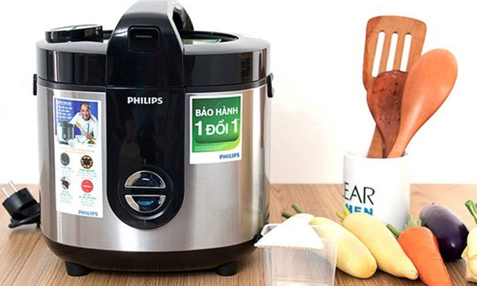 Nồi cơm điện Philips 2 lít HD3128 bắt mắt