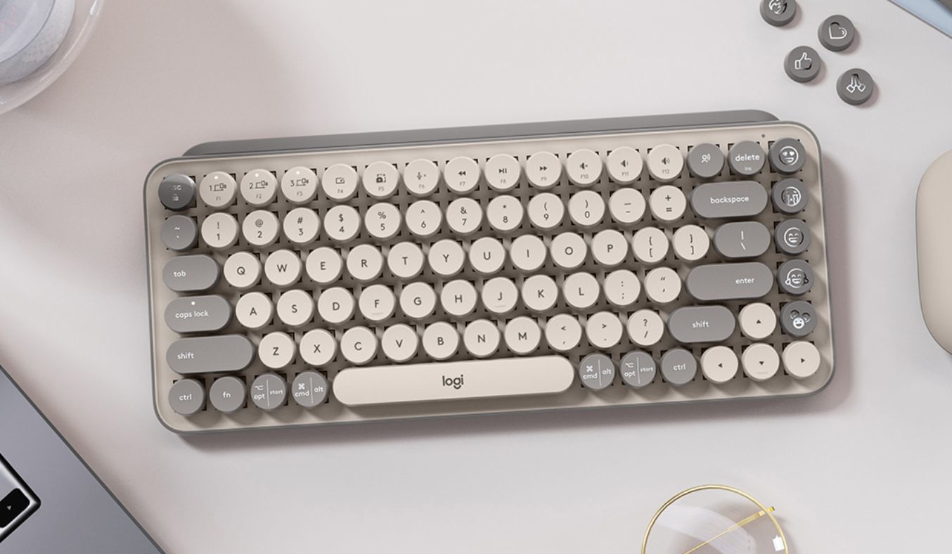 Bàn phím logitech pop keys xám