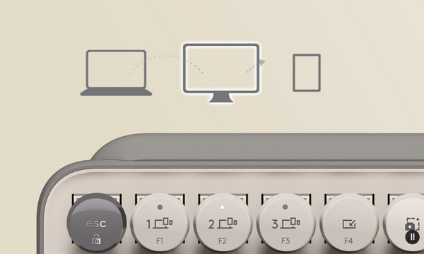 Bàn Phím Logitech Pop Keys Xám - Kết nối