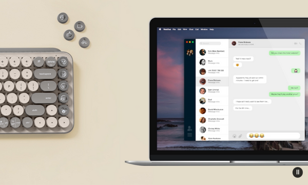 Bàn Phím Logitech Pop Keys Xám - Gõ Emoji