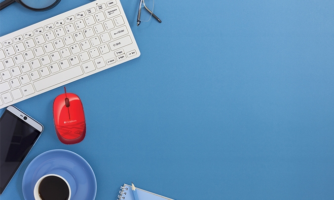 Chuột máy tính Logitech M105 Đỏ - Thiết kế