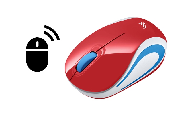 Chuột không dây Logitech M187 Đỏ - Độ phân giải quang học cao 
