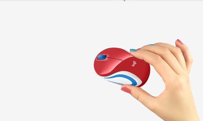 Chuột không dây Logitech M187 Đỏ - Thiết kế nhỏ gọn