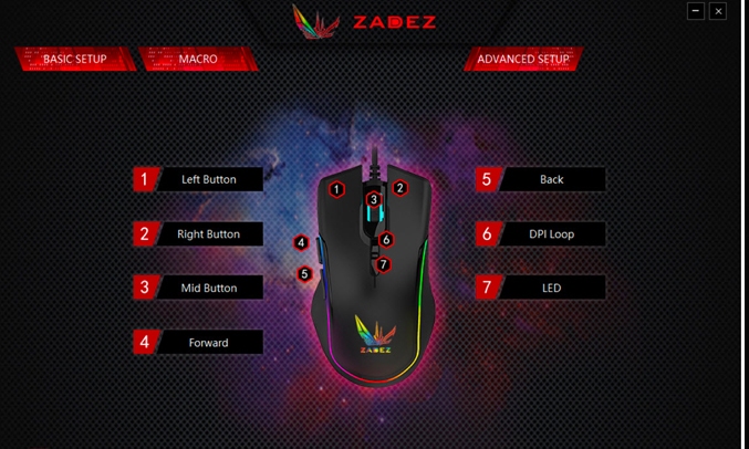 Chuột gaming có dây Zadez G-156M Đen - 9 phím chức năng tiện lợi