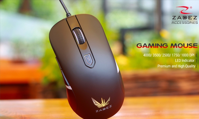 Chuột Gaming có dây Zadez G-153M Đen - Độ chính xác cao