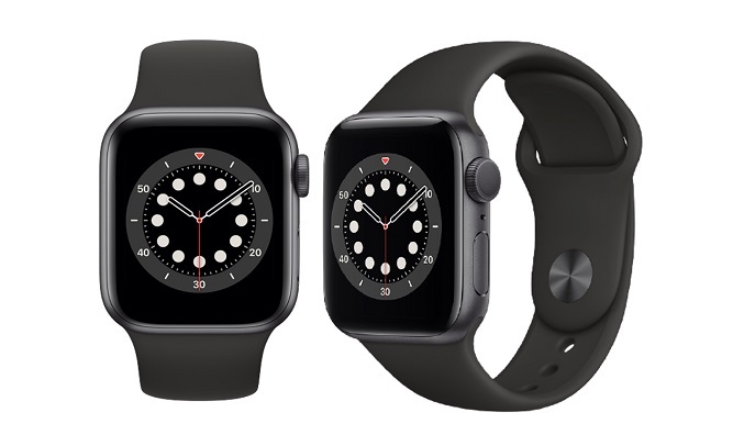 Apple Watch S6 GPS 44mm Vỏ nhôm Dây cao su Đen - Màn hình retina luôn hiển thị