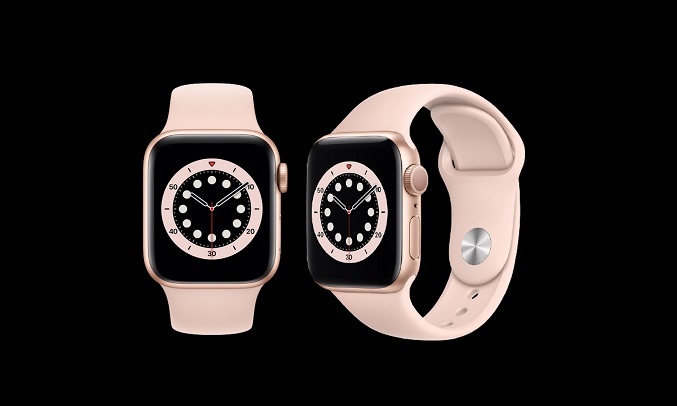 Apple Watch S6 GPS 44mm vỏ nhôm dây cao su Hồng - Màn hình retina luôn hiển thị