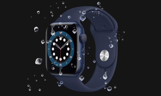 Apple Watch S6 GPS 44mm Vỏ nhôm Dây cao su Xanh Lam - Thời lượng pin 18 giờ