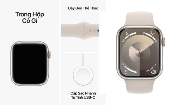 Apple Watch Series 9 LTE 41mm viền nhôm ...