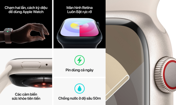 Apple Watch Series 9 LTE 41mm viền nhôm ...