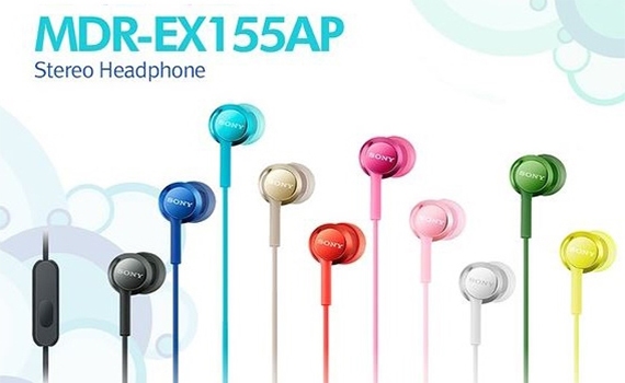Tai gnhe Sony MDREX155AP thiết kế trẻ trung, năng động